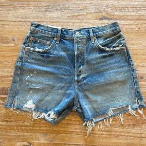 NWT AGOLDE Dee Super High Rise Jean Shorts with Button Fly Size 29